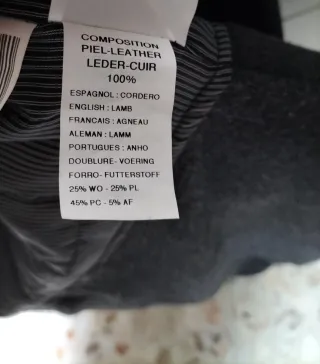 Chaqueta de piel Springfield Negra