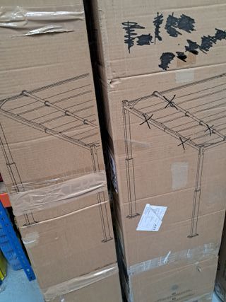 Pérgola Autoportante con Techo Retráctil 3x3m, Carpa Cenador