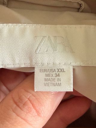 Plumífero Zara Beige Talla XXL