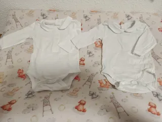 2 Bodis Bebé Manga Larga Talla 1-3 Meses