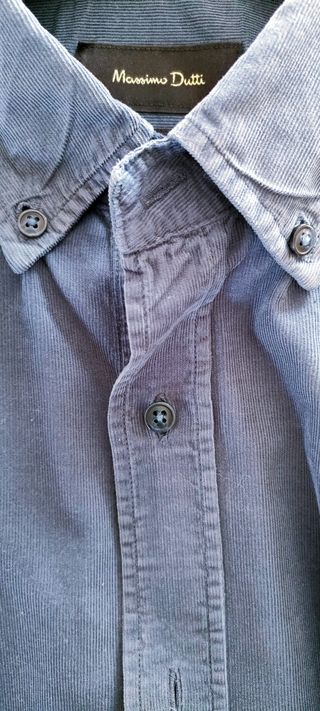 Camisa Pana Massimo Dutti Azul/Gris