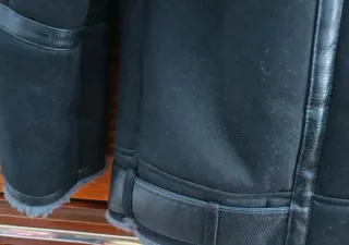 Chaquetón Zara ante negro Talla S