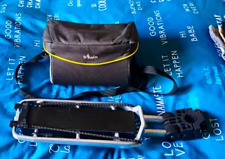 Portaequipaje Tija Sillín + Bolsa Manillar Btwin