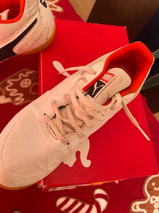 Zapatillas Fútbol Sala Puma Blancas Naranja