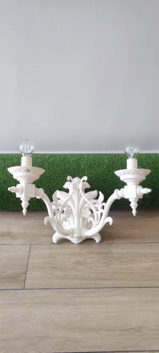 Aplique de pared antiguo blanco