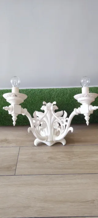 Aplique de pared antiguo blanco