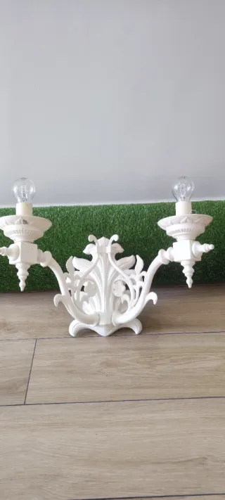 Aplique de pared antiguo blanco