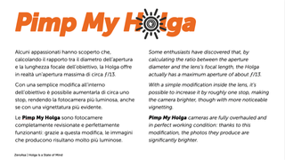 Holga 120 N ricondizionata e modificata