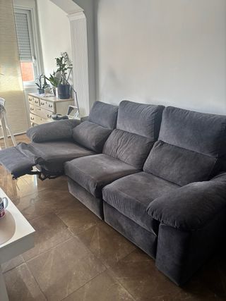 Divano relax grigio 228 cm Anti strappo