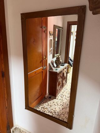 Espejo de pared bronce y dorado