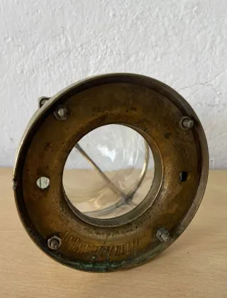 Aplique náutico vintage latón y cristal