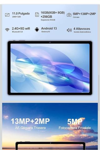 Tablet 11” Android 16GB RAM +256GB  •PRECINTADA•