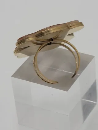 Anillo  Osito Baño Oro Beige Ajustable