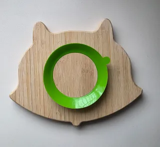 Plato bambú Awiik con ventosa