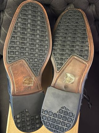 Zapatos PIEL Derby PURO EGO Talla 42 Negros