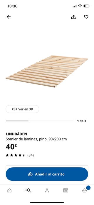 Cama individual IKEA blanca