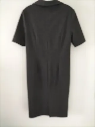 Vestido gris lana y elastina adaptable