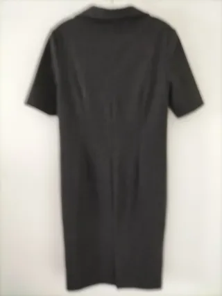 Vestido gris lana y elastina adaptable