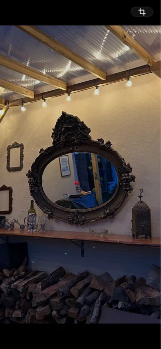 Espejo Barroco Vintage resina y cristal