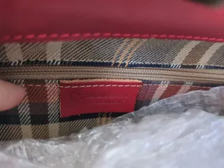 Bolso piel retro rojo