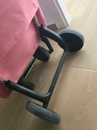 Carrito de Compras Plegable Rosa y Negro