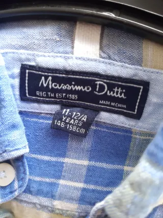 Camisa cuadros Massimo Dutti azul y amarillo