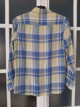 Camisa cuadros Massimo Dutti azul y amarillo
