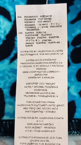 Leggings Calzedonia fantasia leopardata turchese