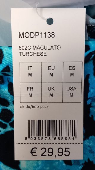 Leggings Calzedonia fantasia leopardata turchese