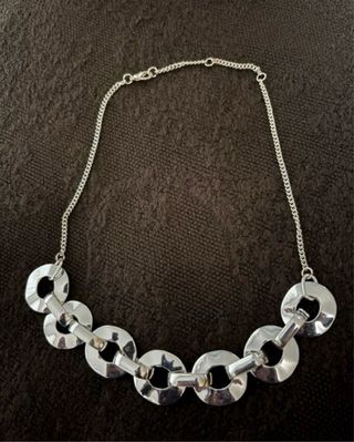 Collar mujer eslabones plateados