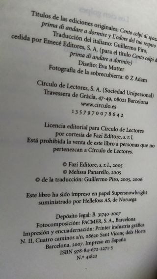 Libro: Los cien golpes.El aroma de tu aliento. Mel