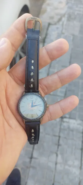 Reloj Fossil Antiguo Marrón y Plateado