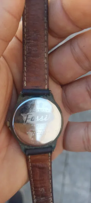 Reloj Fossil Antiguo Marrón y Plateado