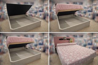 Cama canapé abatible 135x190 + colchón