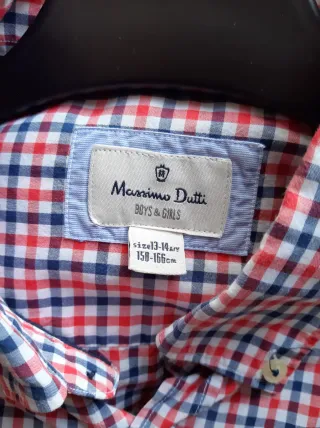 Camisa cuadros Massimo Dutti 13-14 años