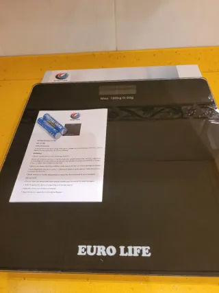 Báscula Baño Eurolife Digital Negra