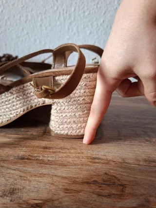 Sandalias Plataforma Marrón - Cuña de Esparto