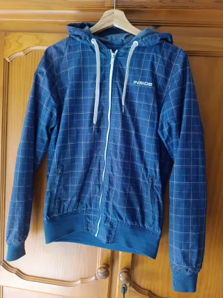 Sudadera Inside a cuadros azul