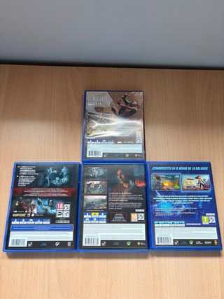Lote4 Juegos PS4: Ratchet, Resident Evil 2, Spide