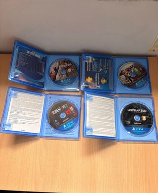 Lote4 Juegos PS4: Ratchet, Resident Evil 2, Spide
