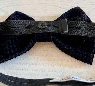 Pajarita artesanal terciopelo negro