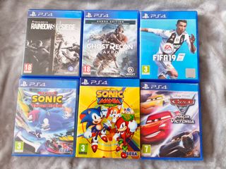 PS4 Slim 500GB + 2 Mandos DualShock 4 + 6 juegos