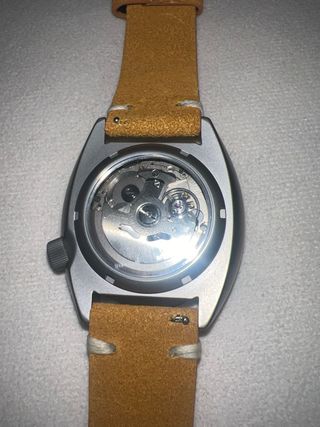 Reloj Seiko Mod NH36 Esfera Azul Correa Marrón