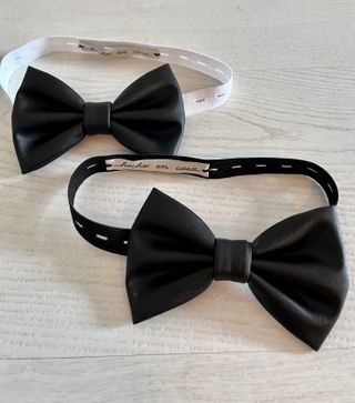 Pajarita artesanal imi-piel negra