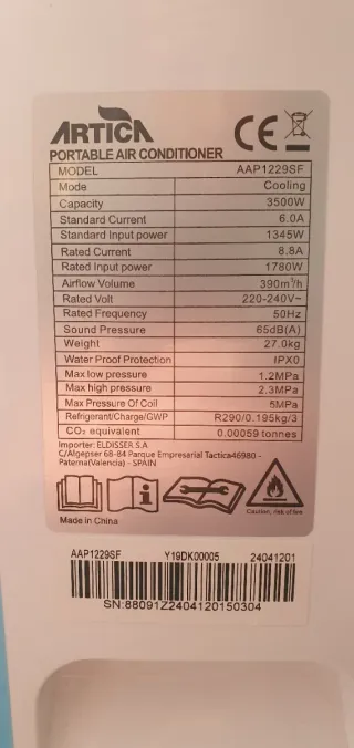 Aire Acondicionado Portátil Artica 3000