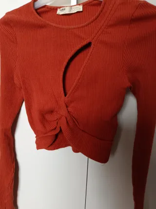 Camiseta Pull&Bear naranja talla S
