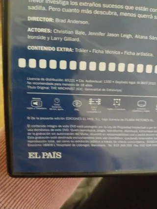 DVD El Maquinista (Drama/Suspense)