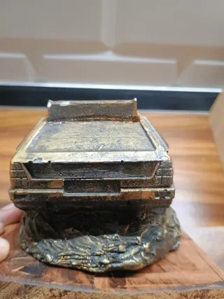 Scultura Lancia Delta S4 Ceramica e Legno