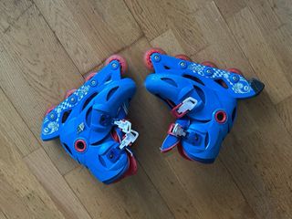 Patines en línea ajustables azules