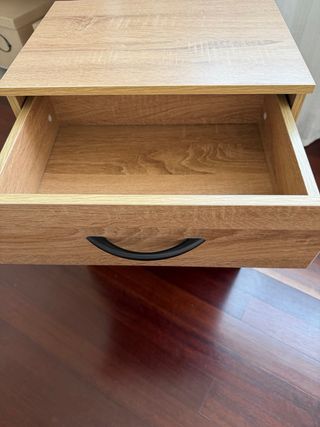 Mesita auxiliar madera y metal